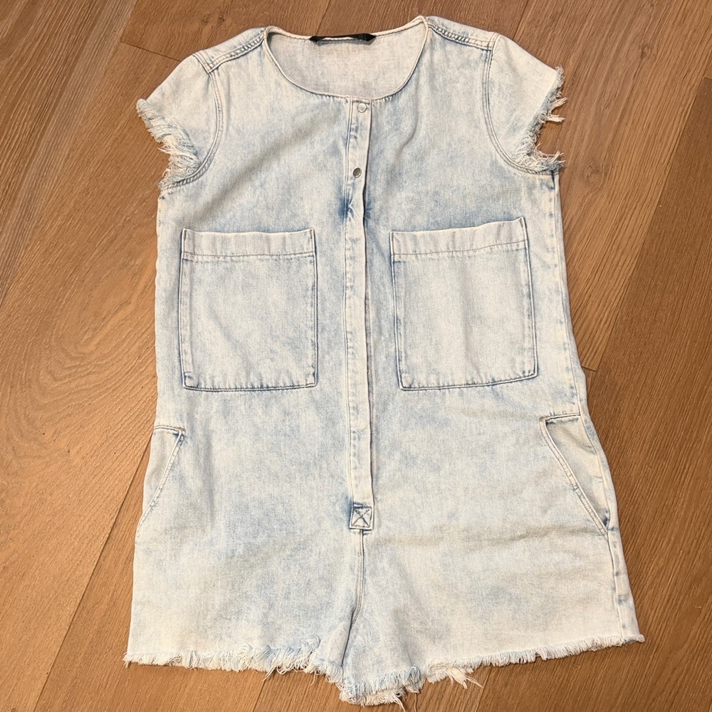 Zara Women's Sky Blue Jumpsuit